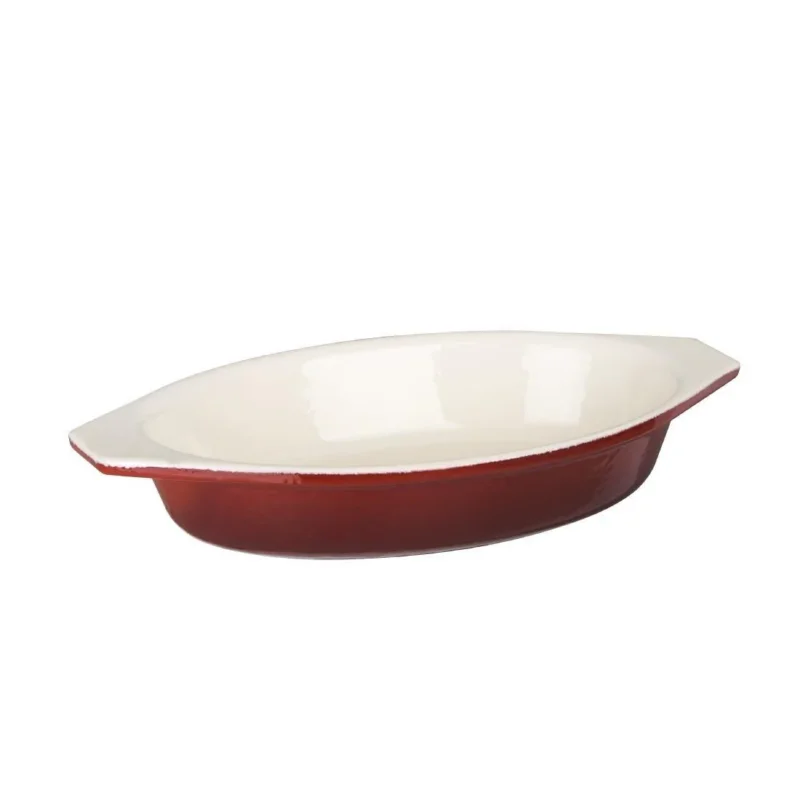 Plat à gratin ovale rouge Vogue 650ml Dernier Modèle