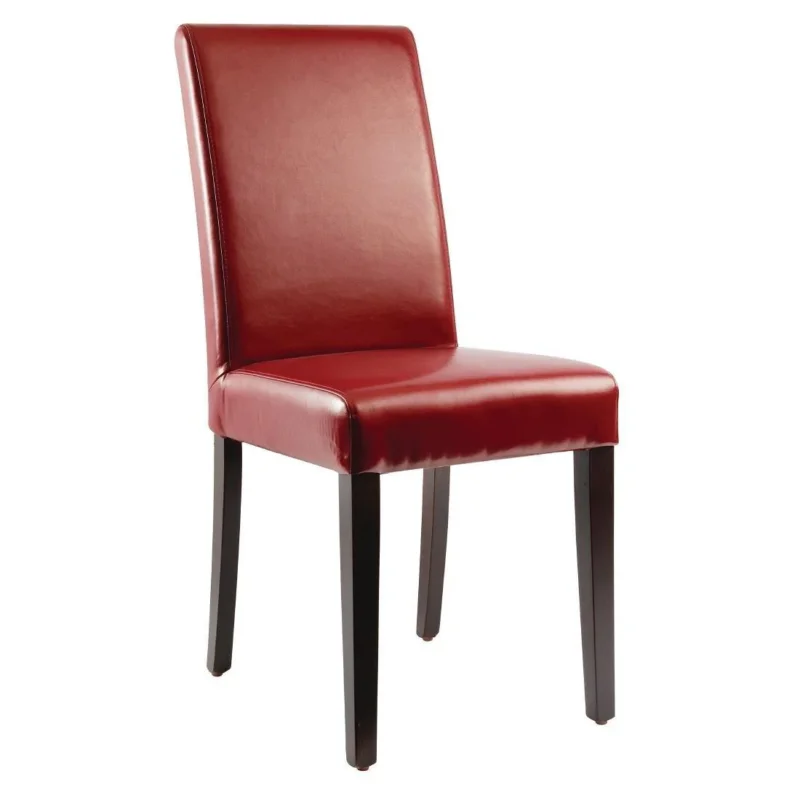 Chaises en simili cuir Bolero rouges (Lot de 2) Soldes