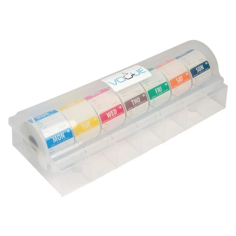 Etiquettes alimentaires solubles code couleur avec distributeur Hygiplas 50mm Dernière Chance