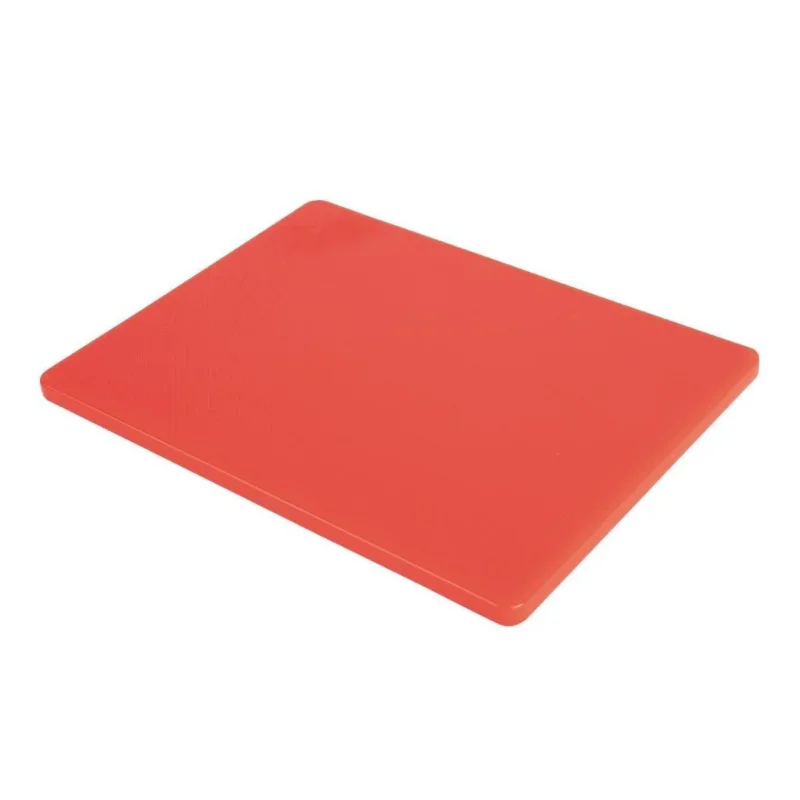 Petite planche à découper basse densité Hygiplas rouge Petit Prix