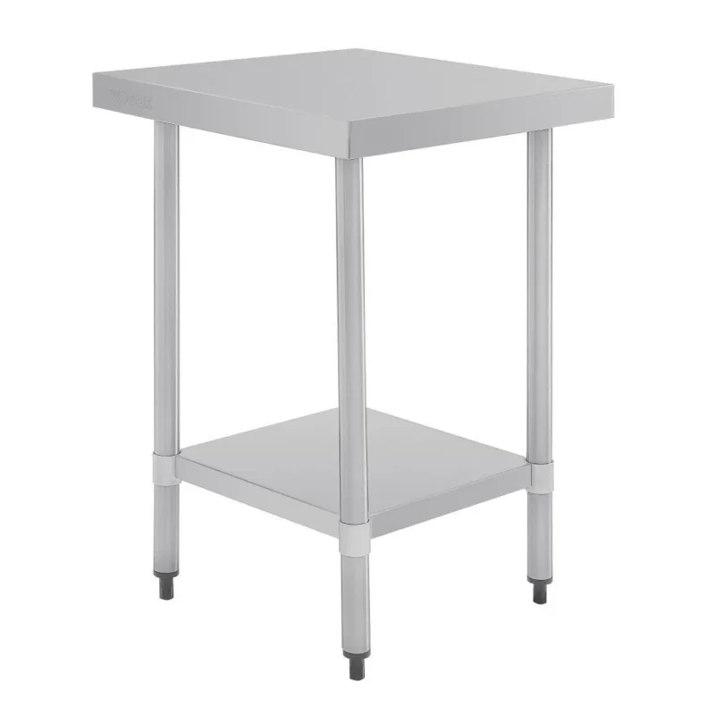 Seulement Aujourd’hui Table en acier inoxydable sans rebord Vogue 600 x 700mm