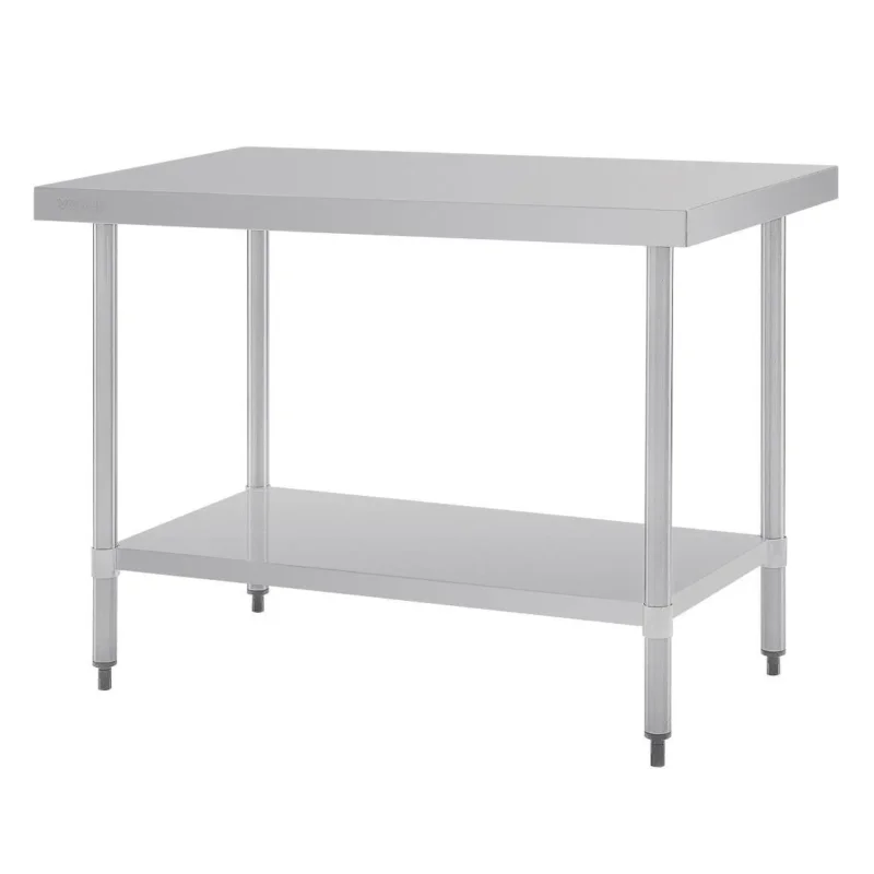 Remise Table en acier inoxydable sans rebord Vogue 1200 x 700mm