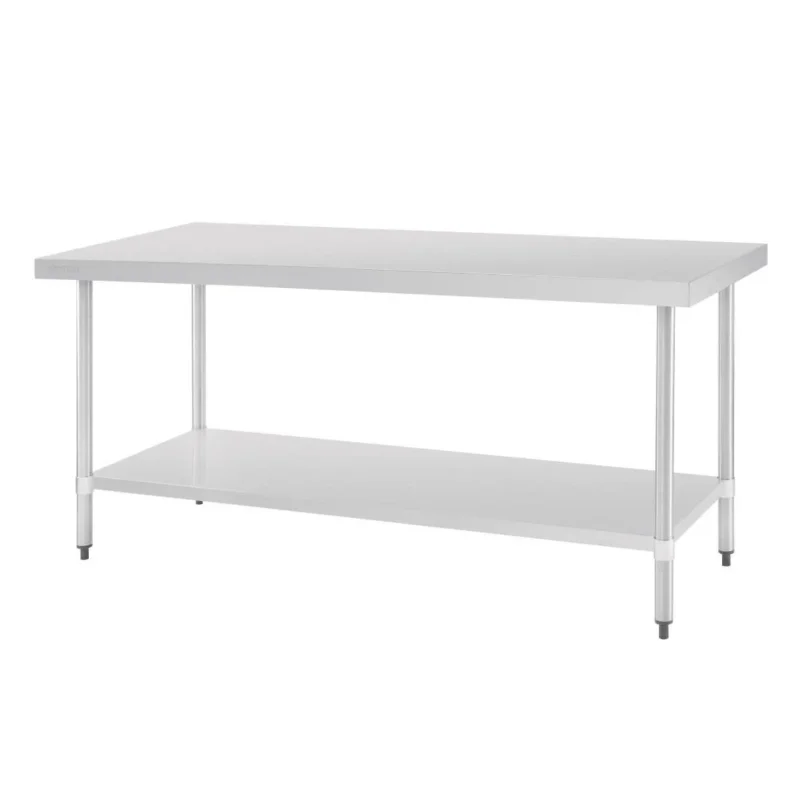 Marque Table en acier inoxydable sans rebord Vogue 1800 x 700mm