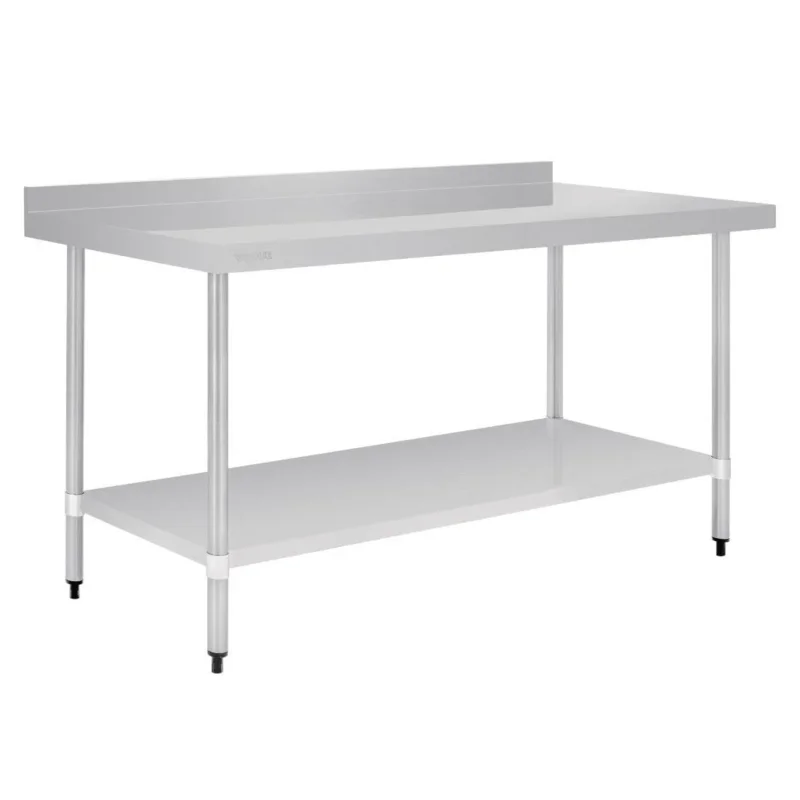 Table en acier inoxydable avec rebord Vogue 1800 x 700mm Prix Bas