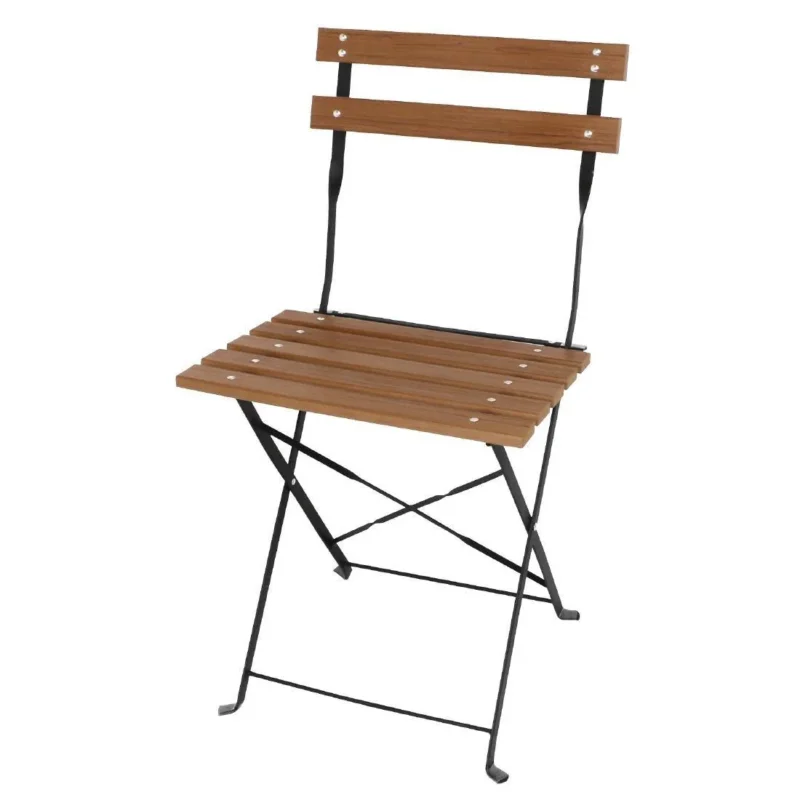 Prix Choc Chaises bistro en imitation bois Bolero (Lot de 2)