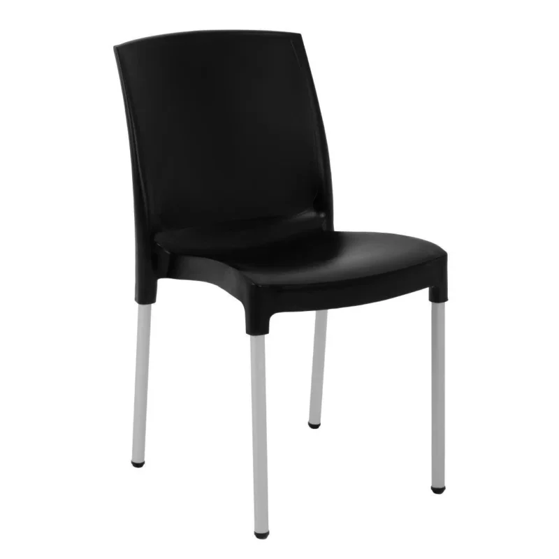 Prix Bas Chaises bistro empilables Bolero noires (Lot de 4)