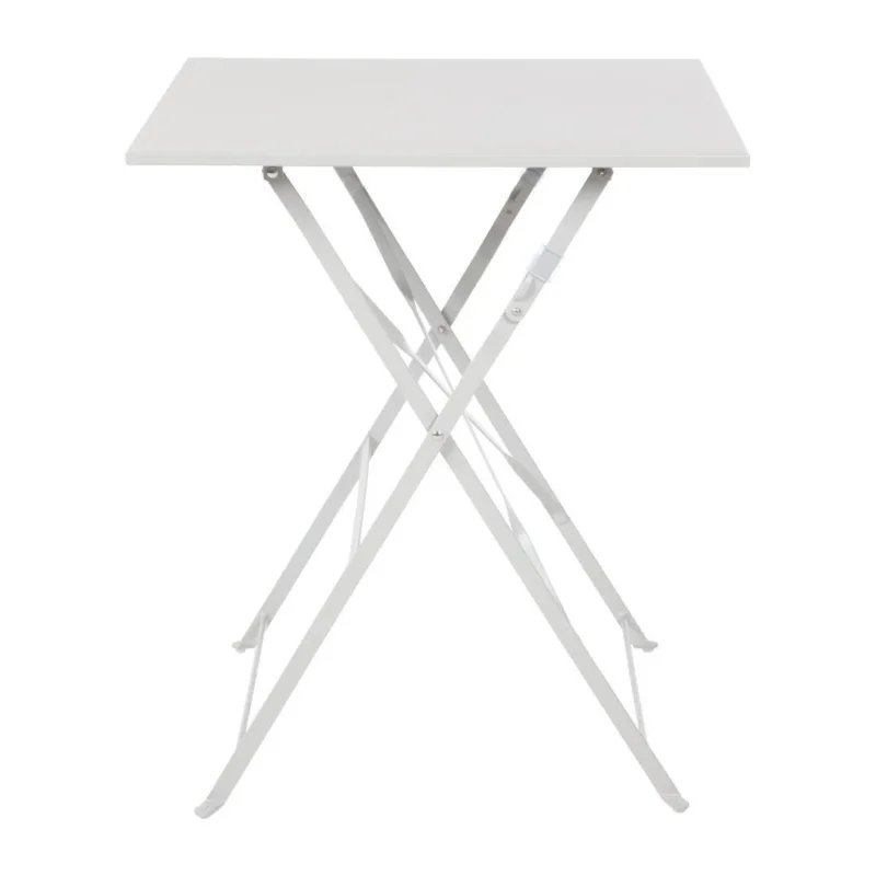 Livraison Express Table de terrasse carrée en acier Bolero grise 600mm