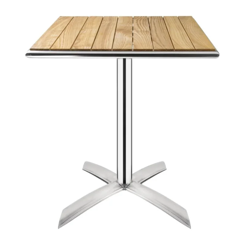 Table bistro carrée plateau basculant frêne Bolero 600mm Nouveauté