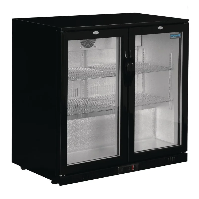 Promotion Saisonnière Arrière-bar deux portes pivotantes Polar Série G noir 208L