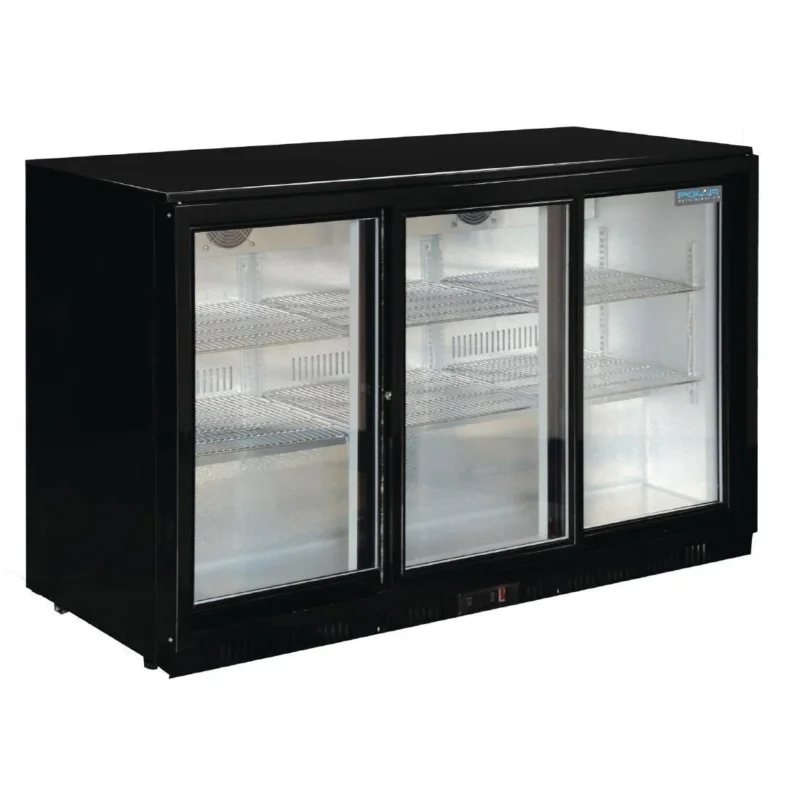 Quantité Limitée Arrière-bar trois portes coulissantes Polar Série G noir 330L