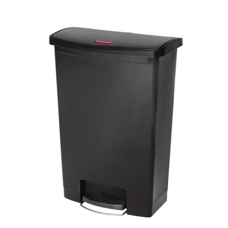 Acheter Direct Poubelle à pédale frontale Rubbermaid Slim Jim noire 90L