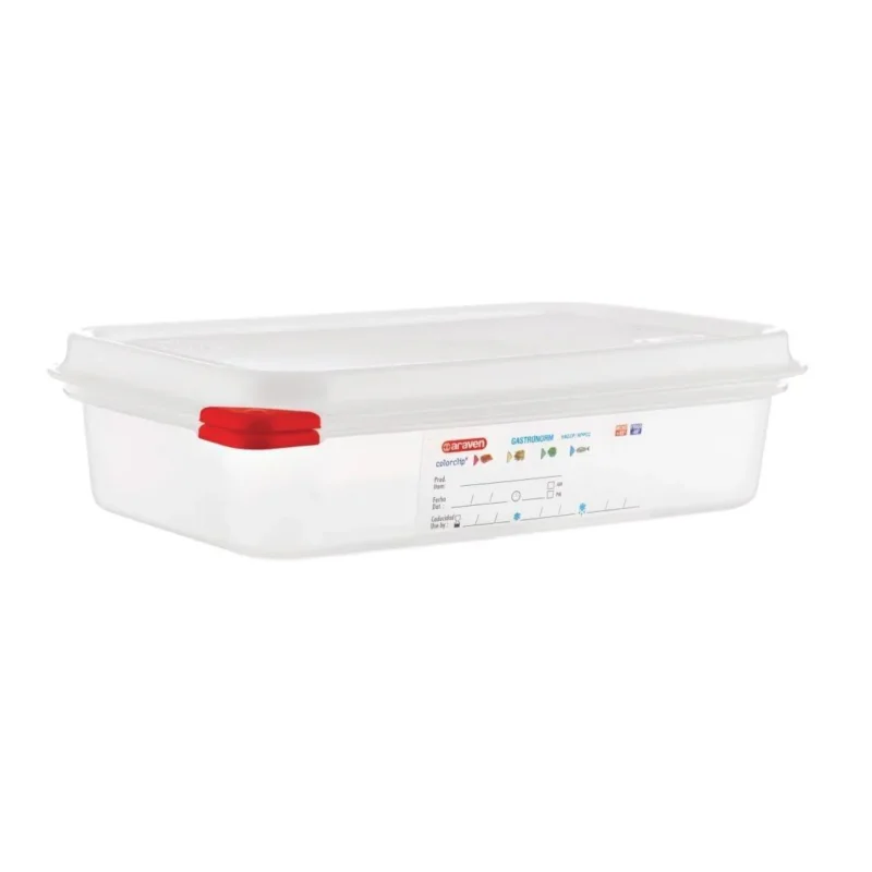 Promotion Boîtes alimentaires en polypropylène GN 1/4Araven 1,8L (lot de 4)