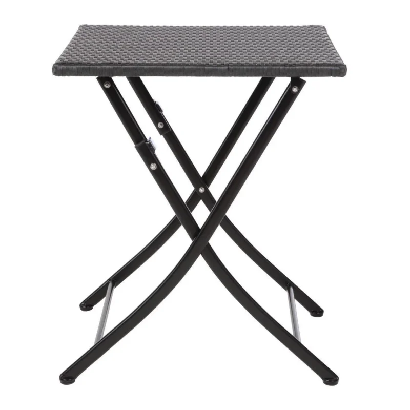 Table carrée pliante en rotin PE Bolero 600mm Prix Bas