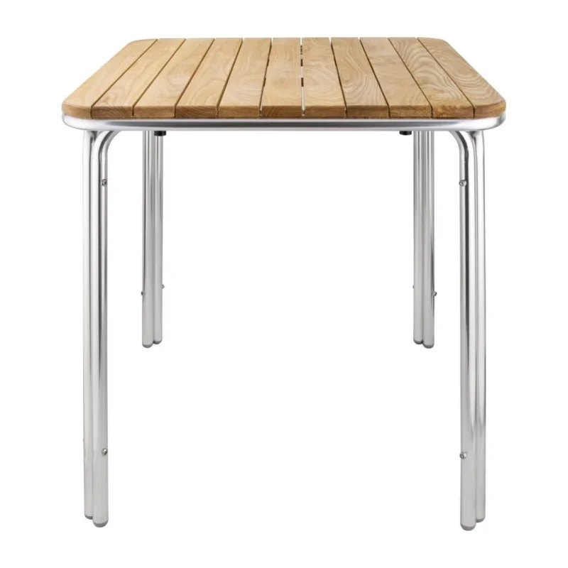 Table carrée en frêne et aluminium Bolero 700mm Prix Promo