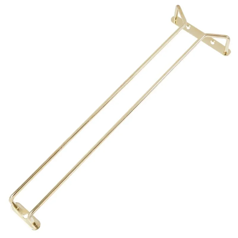 Support verres à pied en acier poli à l'or 406mm Prix Bas