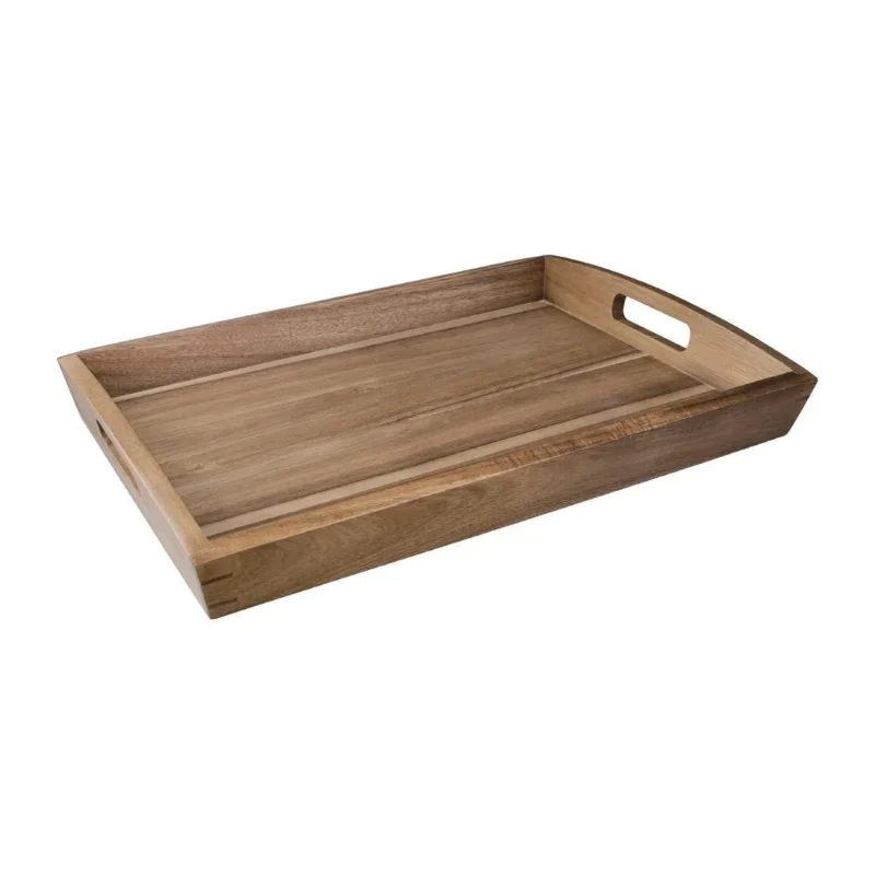 Plateau de service en acacia Olympia Remise