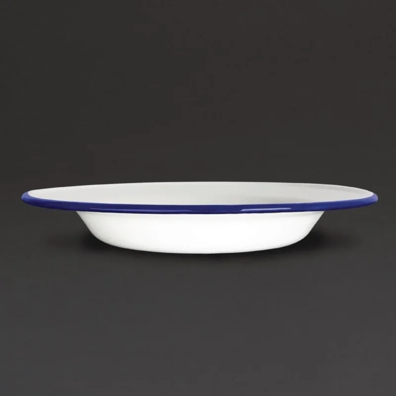Vente Directe Assiette creuse en acier émaillé Olympia 245mm lot de 6
