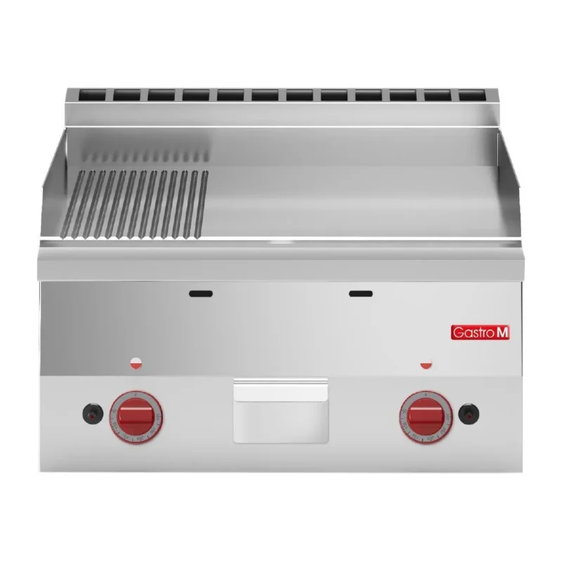 Remise Plancha gaz plaque 2/3 lisse 1/3 rainurée 60/60 FTRG Gastro M 600