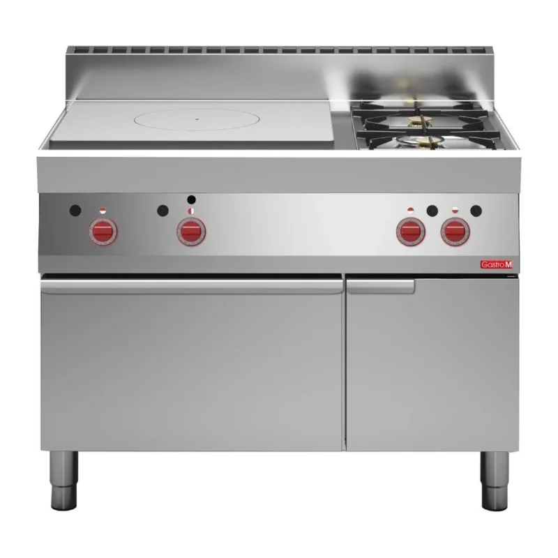 Dernière Chance Plaque coup de feu gaz Gastro M 650 et 2 feux vifs sur four à gaz et placard fermé 65/110TPG