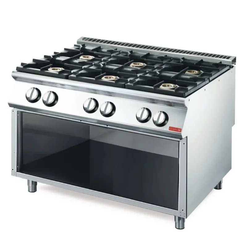 Acheter Direct Fourneau gaz 6 feux vifs Gastro M 700 sur placard ouvert GM70/120PCG