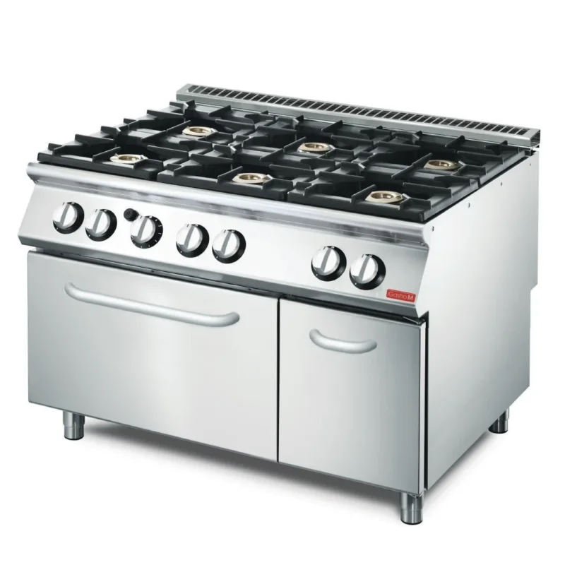 Soldes Fourneau 6 feux et four gaz Gastro M 700 GM70/120CFG