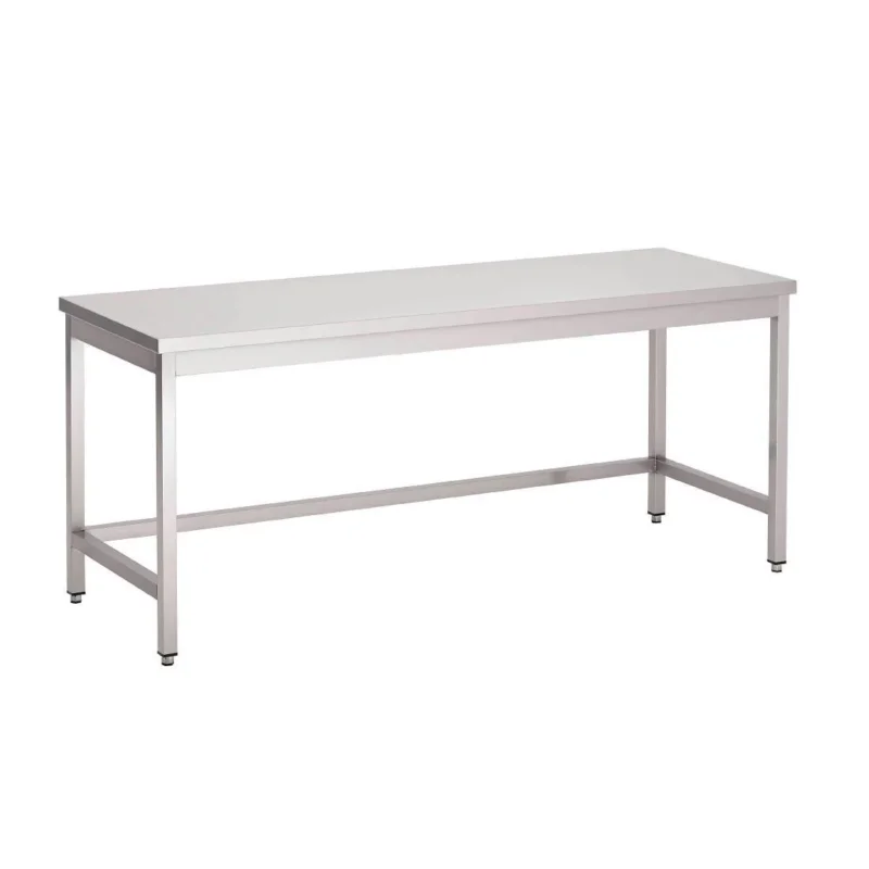 Vente Directe Table inox sans étagère basse Gastro M 1600 x 700 x 850mm