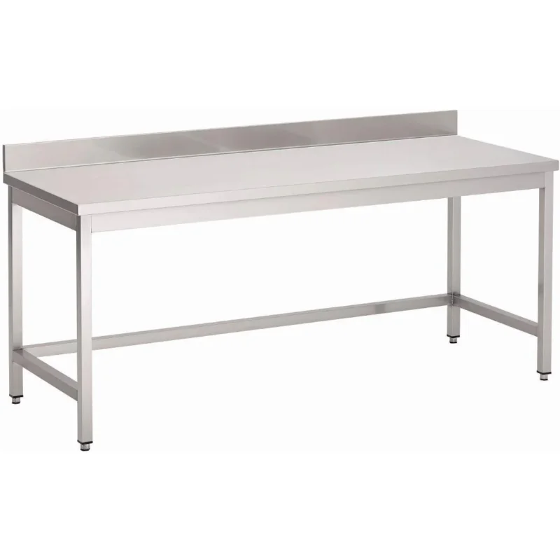 Seulement Aujourd’hui Table inox sans étagère basse avec dosseret Gastro M 1600 x 700 x 850mm