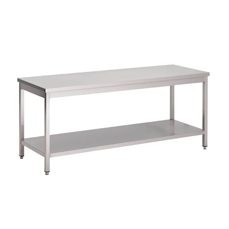 Promotion Saisonnière Table inox avec étagère basse Gastro M 1600 x 700 x 890mm