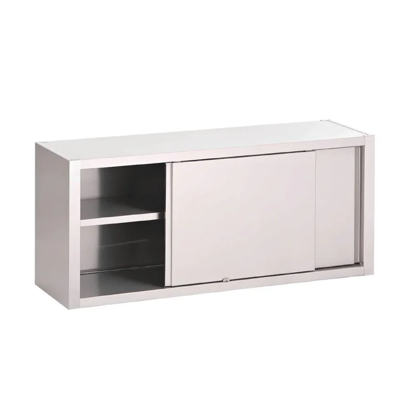 Dernière Chance Placard mural inox avec portes coulissantes Gastro M 660 x 1600 x 400mm