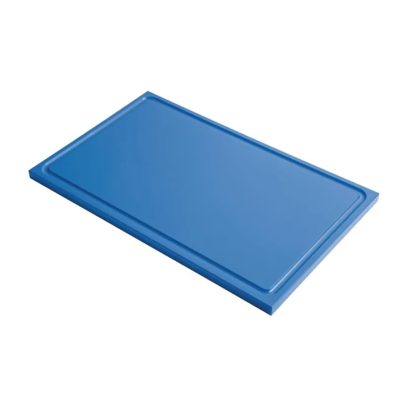 Planche à découper avec rigole GN1/1 en polyéthylène haute densité Gastro Mbleue Produit De Marque