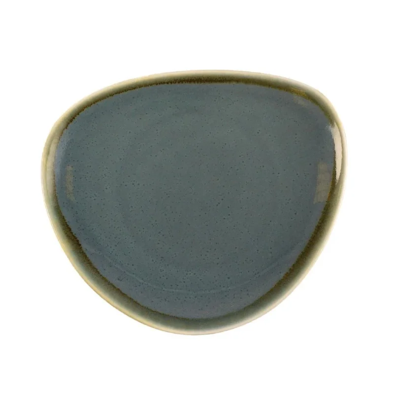 Assiettes triangulaires Olympia Kiln 165mm océan (Lot de 6) Achat Immédiat