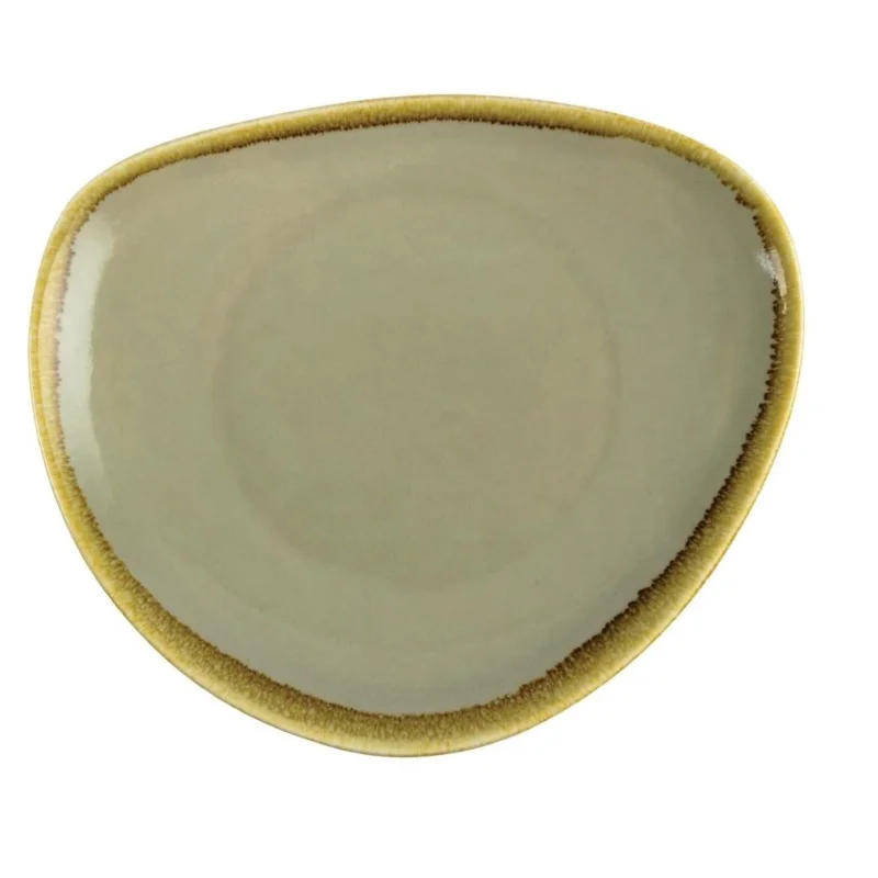 Paiement Sécurisé Assiette triangulaire couleur mousse Olympia Kiln 230mm (Lot de 6)