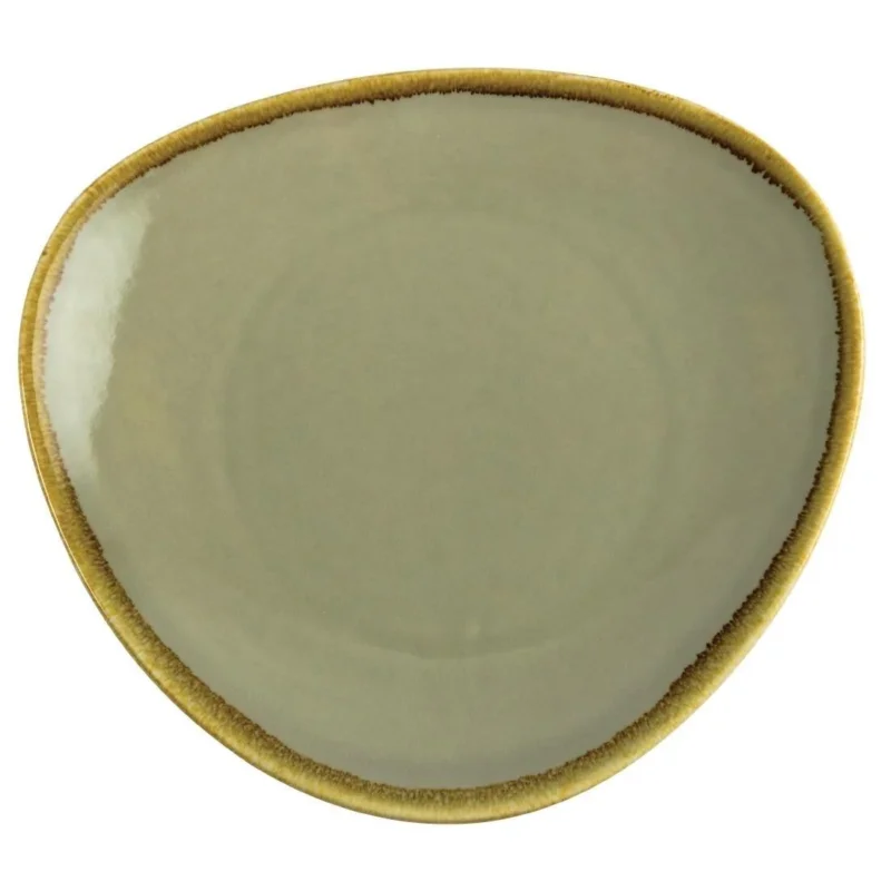 Assiette triangulaire couleur mousse Olympia Kiln 280mm (Lot de 4) Populaire