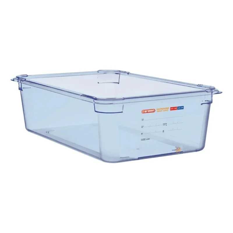 Boîte hermétique bleue en ABS sans BPA Araven GN1/1 150mm Prix Bas