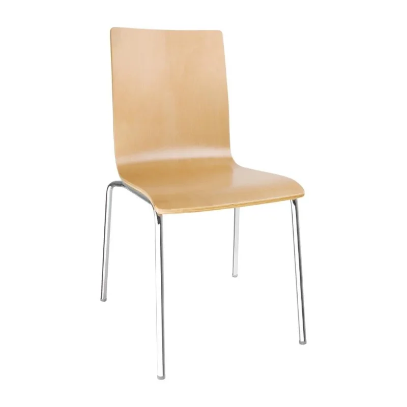 Chaises dossier carré couleur naturelle Bolero (lot de 4) Vente Directe