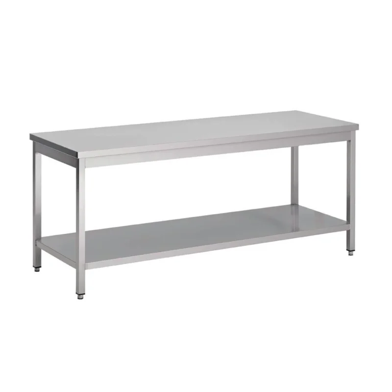 Table inox avec étagère basse Gastro M 1000 x 600 x 850mm Must-Have