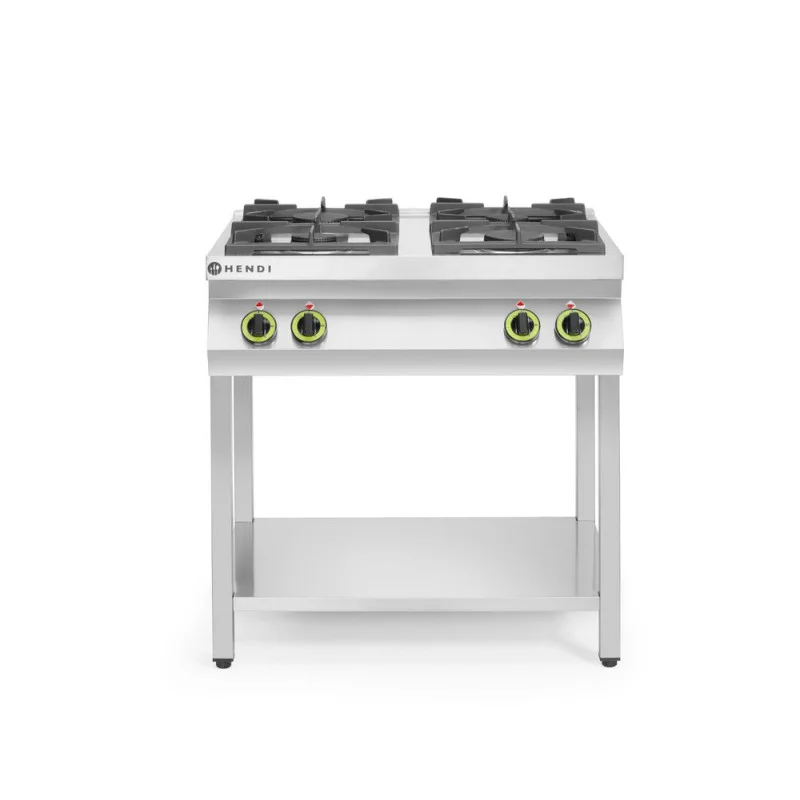 Cuisinière à Gaz - Ouverte avec Étagère - 4 Brûleurs Prix Réduit
