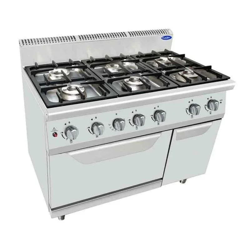 Fourneau Professionnel à Gaz - 6 Feux Vifs Sur Four - P 700 Livraison Express