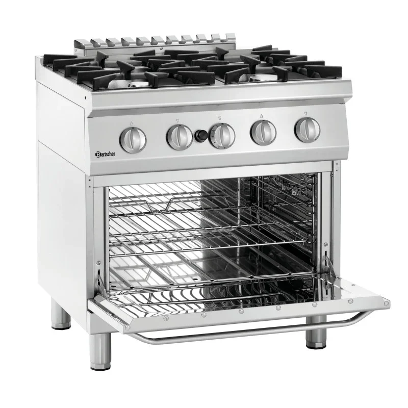 Super Prix Piano de Cuisson Série 700 - 4 Feux & Four à Gaz GN2/1