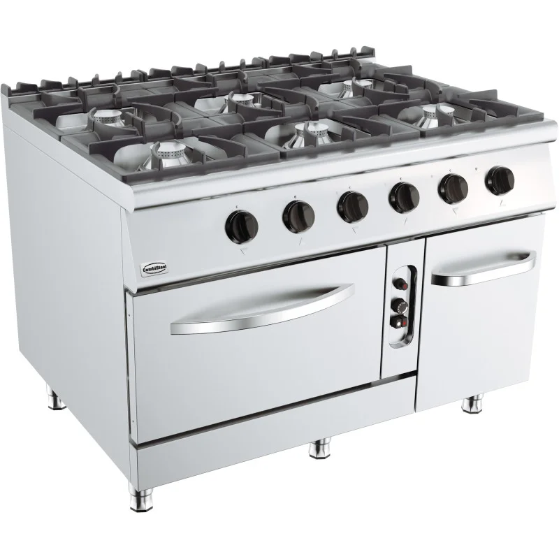 Cuisinière à Gaz - Base 900 - 6 Brûleurs et Four à Gaz Remise