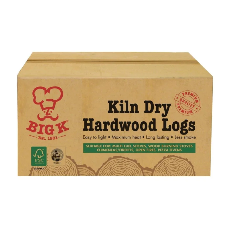 Certifié Bûches de Bois Dur et Sec FSC - 8 Kg