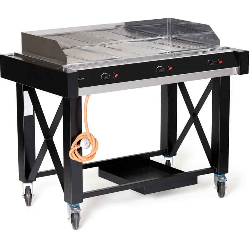 Bon Marché Barbecue à Gaz Atlanta en Inox - 3 Brûleurs
