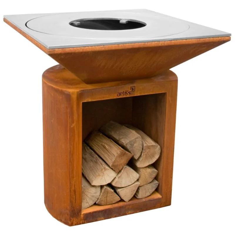 Livraison Express Brasero G2 Corten 90 cm - Acier Inoxydable
