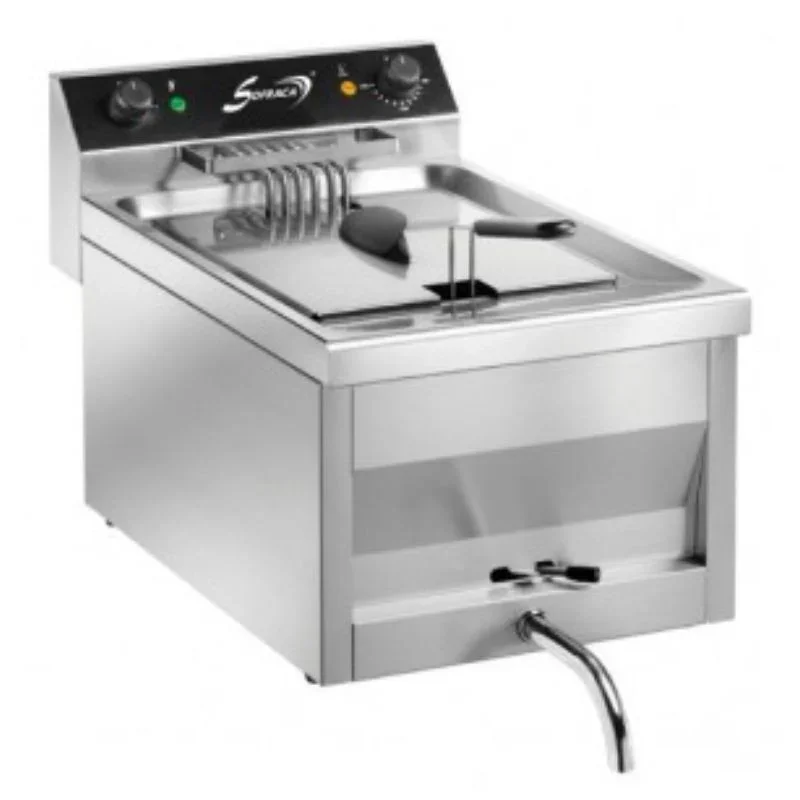 Livraison Express Friteuse Professionnelle à Poser avec Robinet de Vidange - 9 L