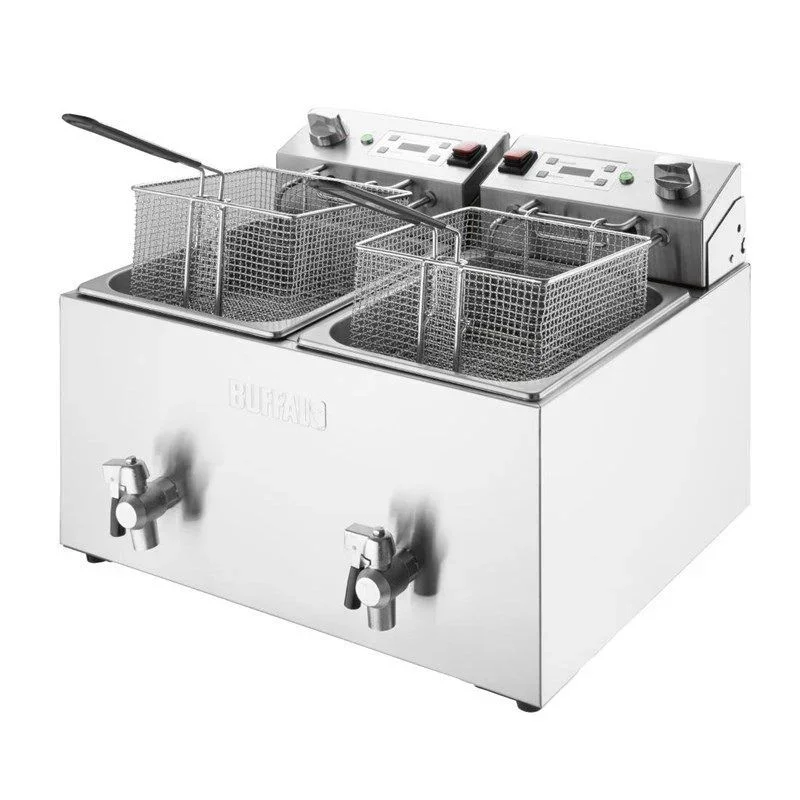 Friteuse Électrique Double avec Minuterie - 2 X 8 L Commander Maintenant