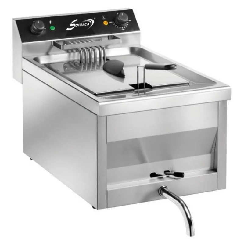 Friteuse Professionnelle à Poser avec Robinet de Vidange - 12 L Solde