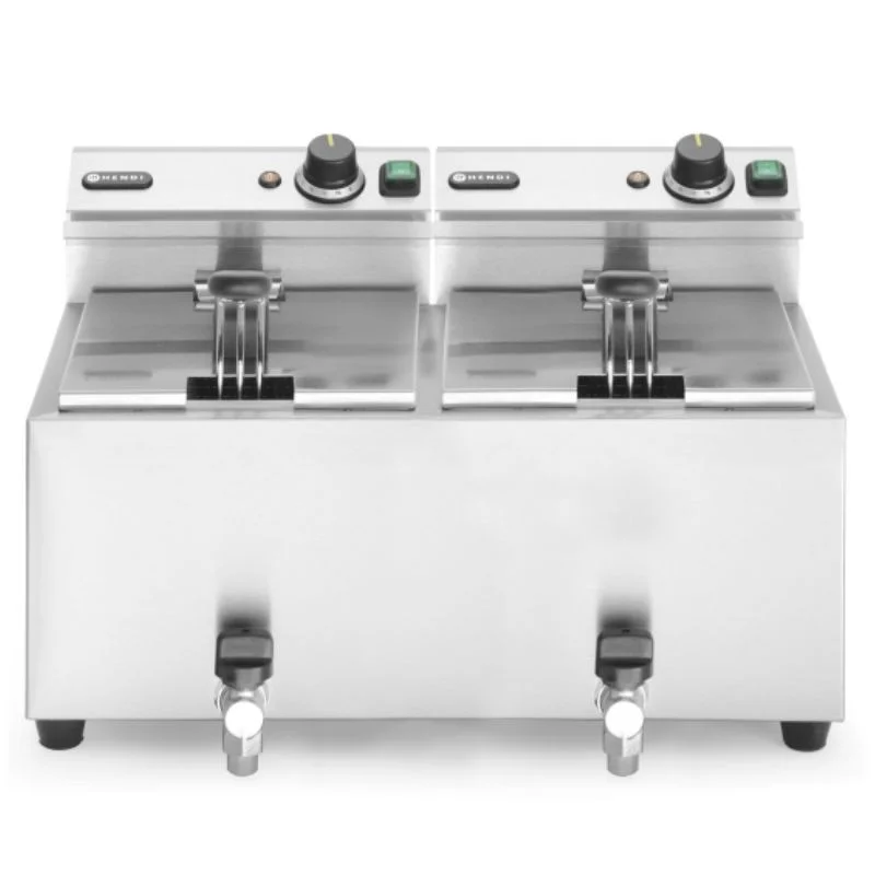 Friteuse Mastercook avec Robinet de Vidange - 2 x 8 L Offre Limitée