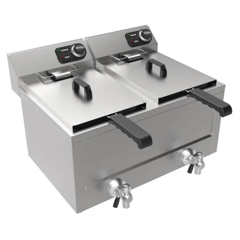 Friteuse Electrique à Poser - 2 x 8 L - 2 x 3000 W Remise