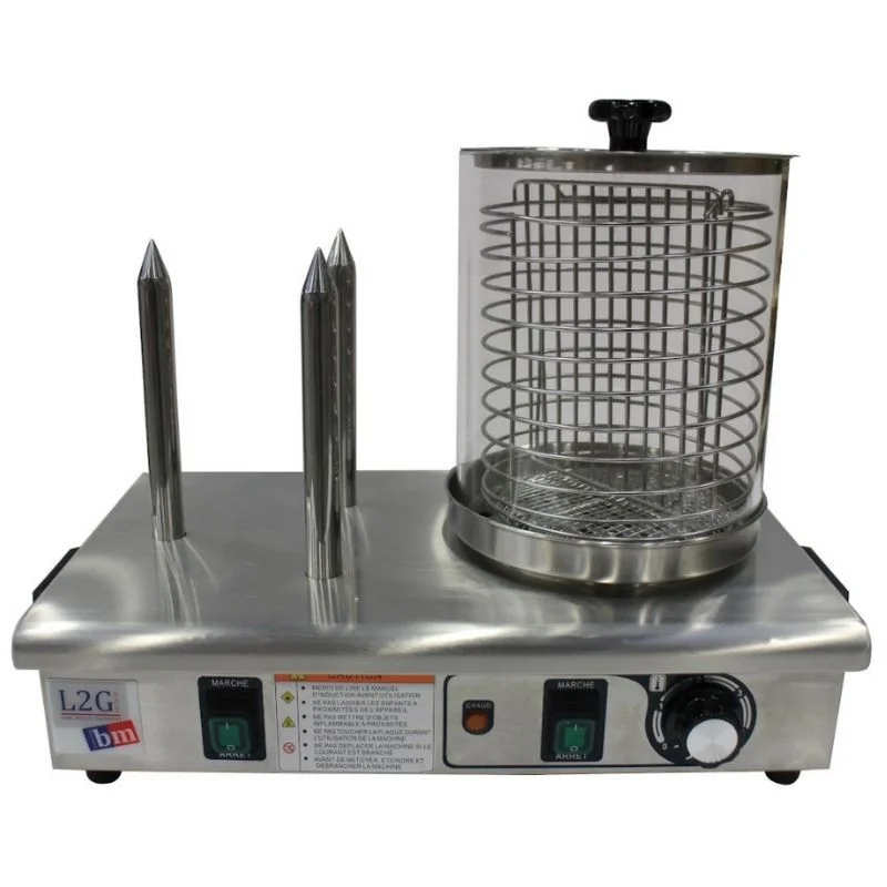 Machine à Hot-Dog Electrique à 3 Plots Chauffants Super Prix