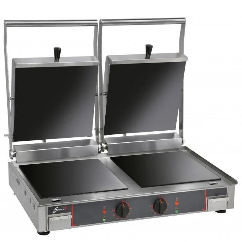Grill Vitro Double à Plaques Lisses Prix Réduit